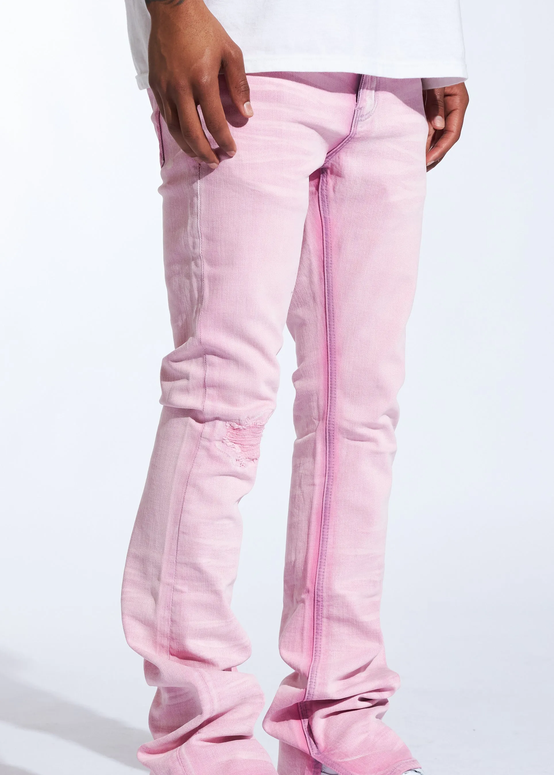 Arch Stacked Denim (Pink Wash)