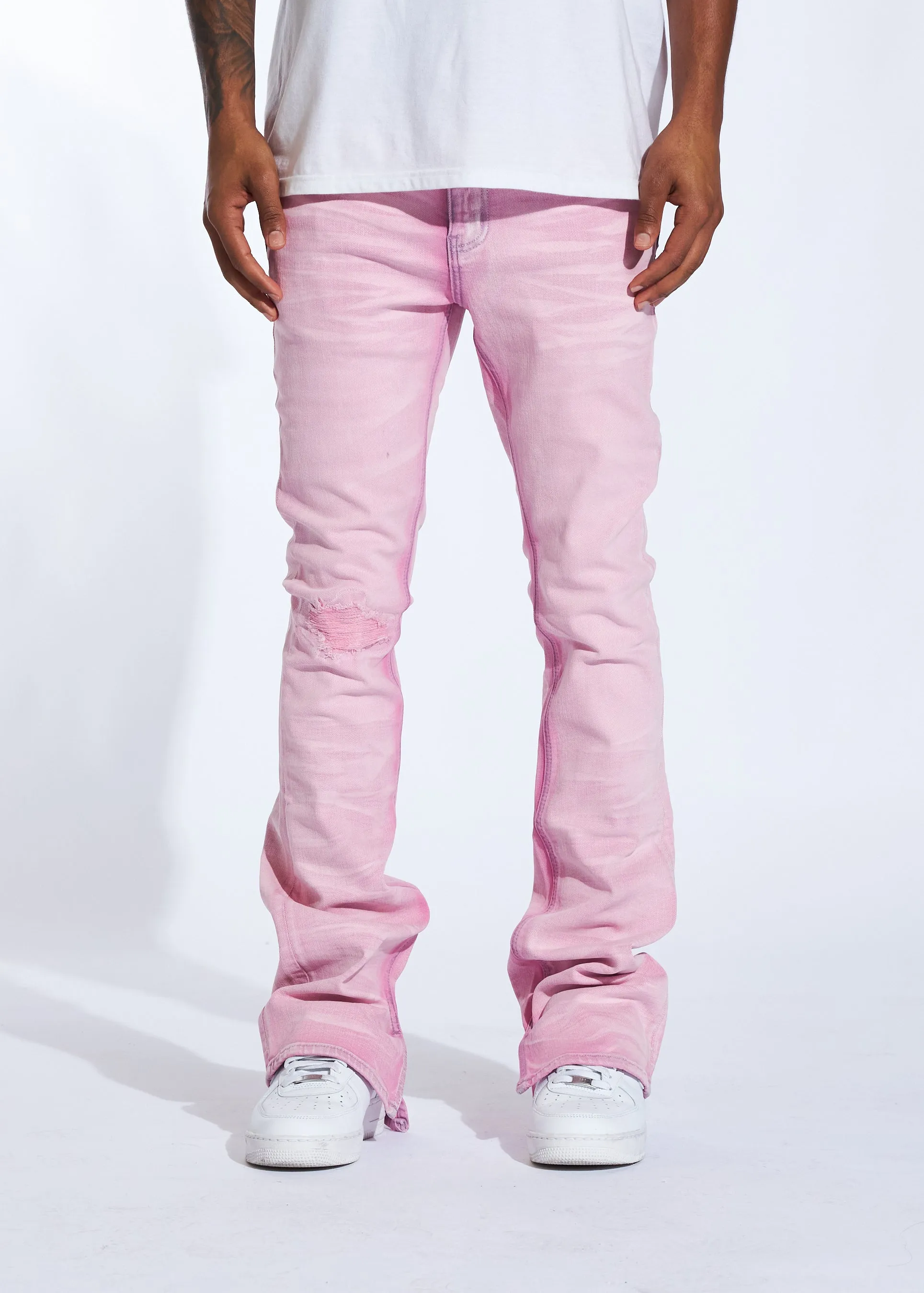 Arch Stacked Denim (Pink Wash)