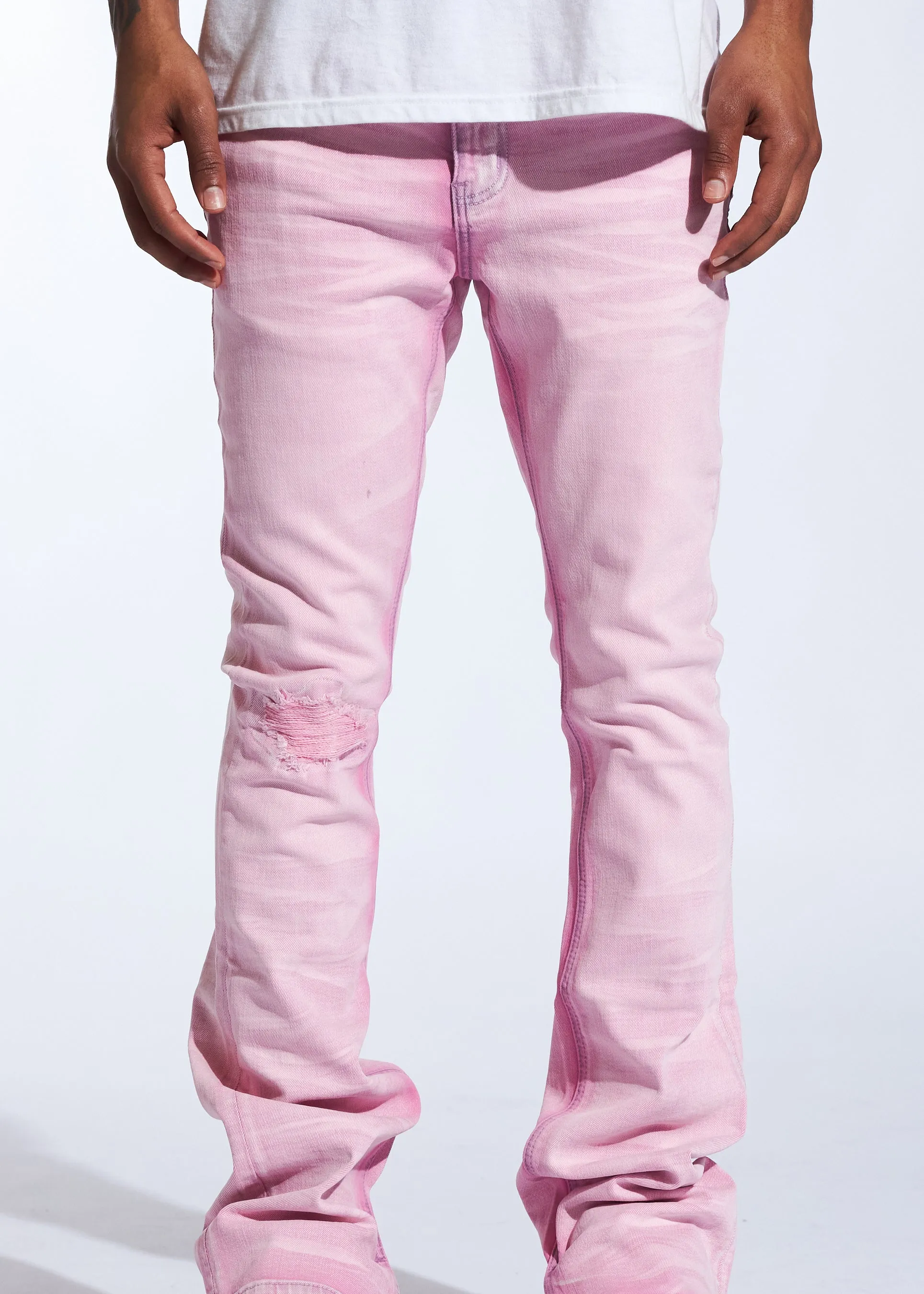 Arch Stacked Denim (Pink Wash)