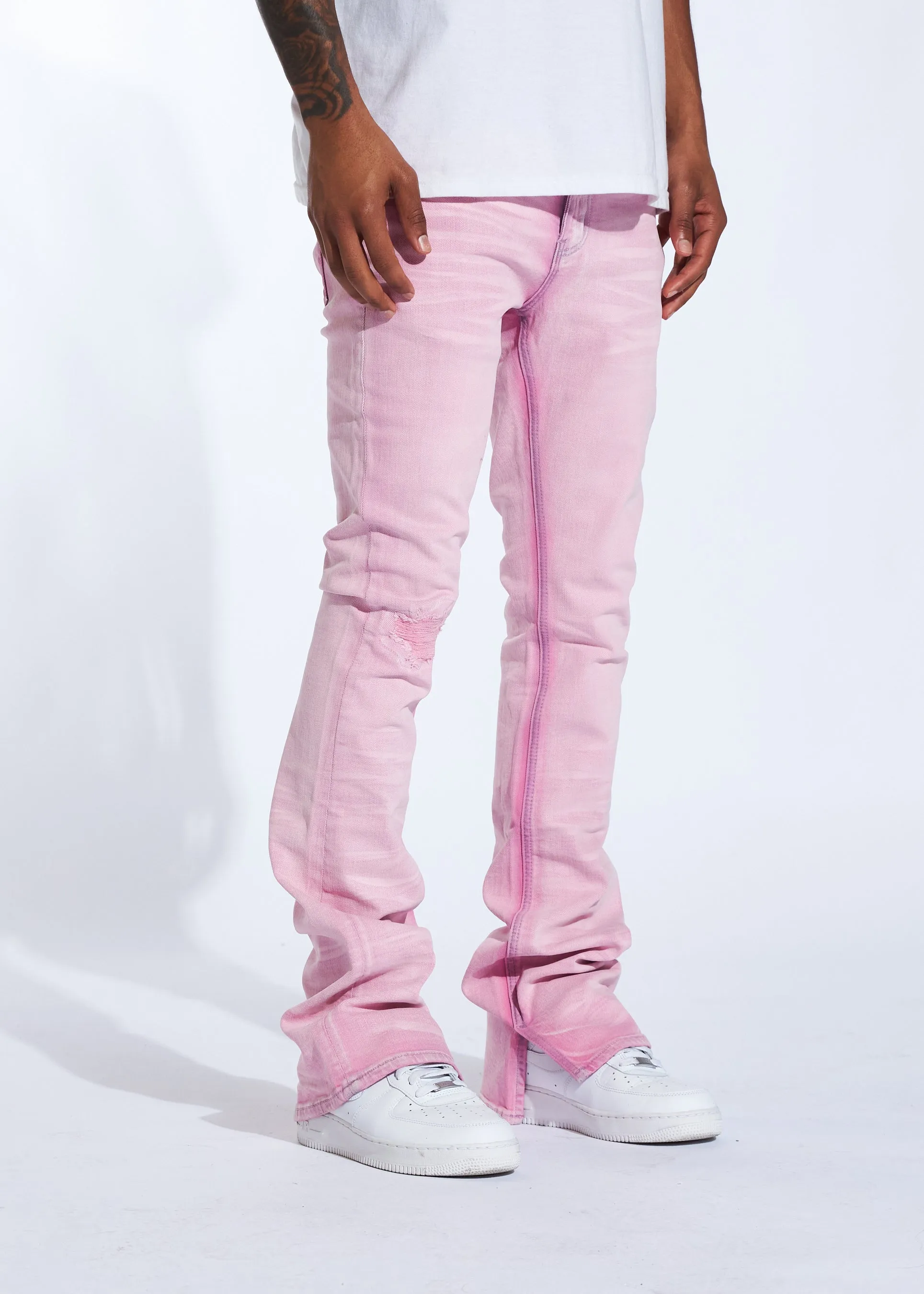 Arch Stacked Denim (Pink Wash)