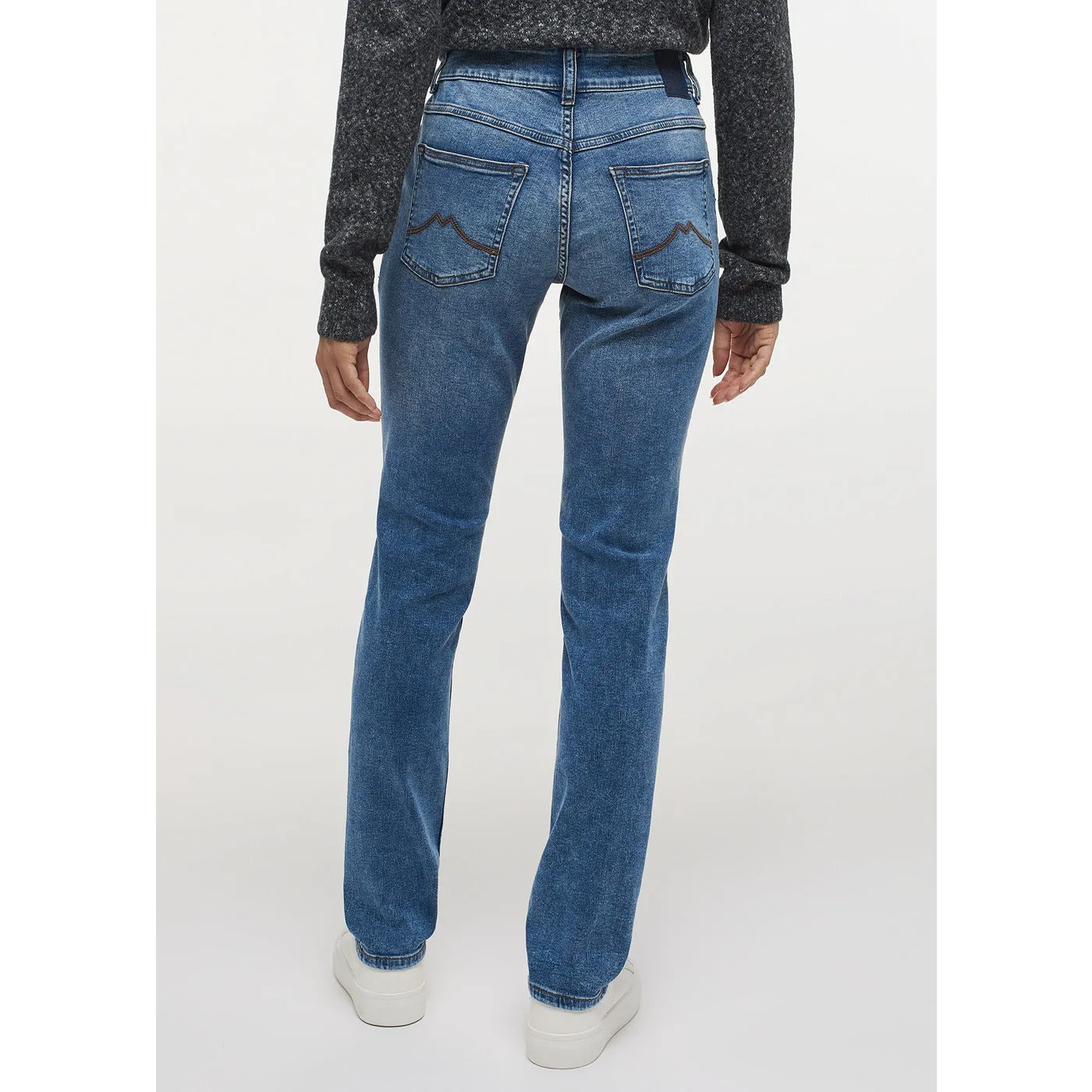 Blue Mid Rise Slim Fit Jeans