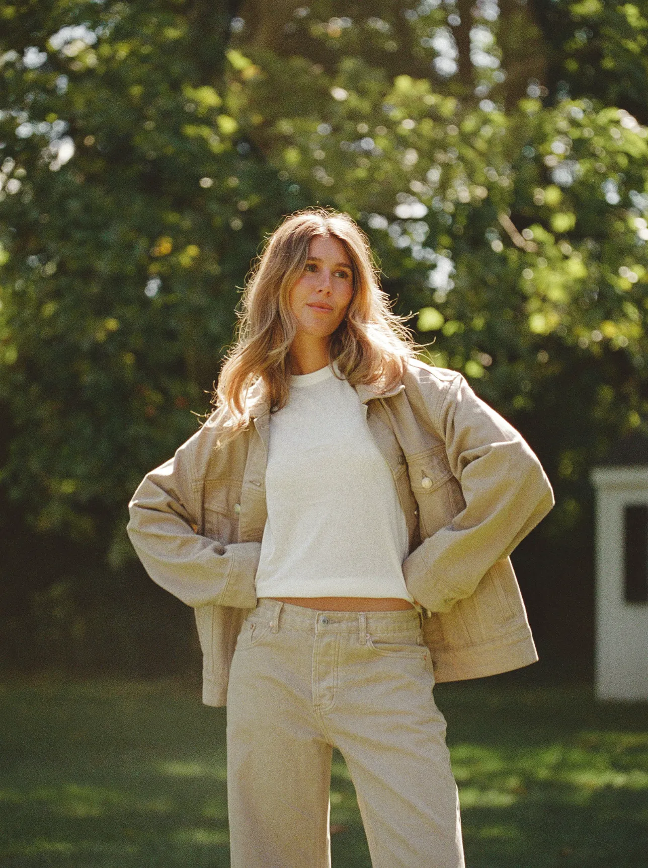 Camel Oversized Jean Jacket