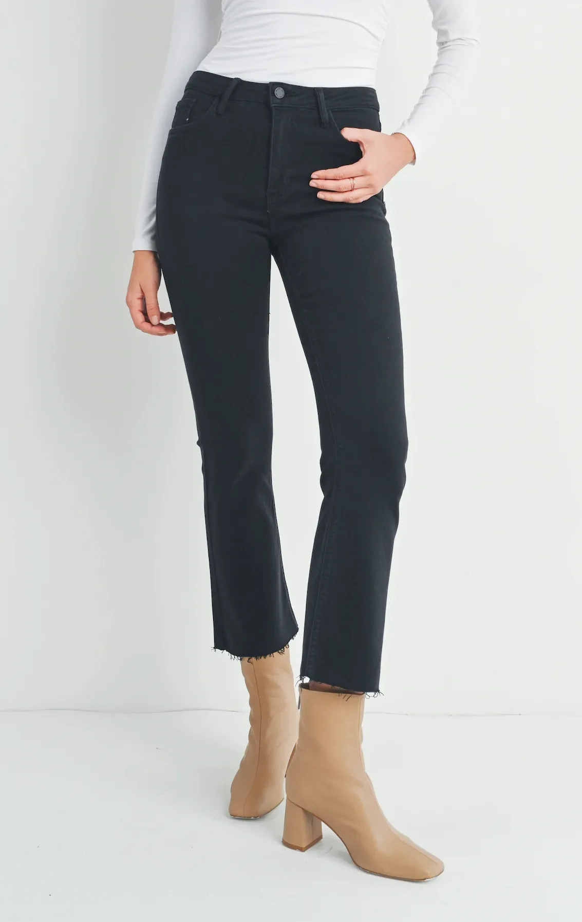 JBD Tonal Crop Flare Jean