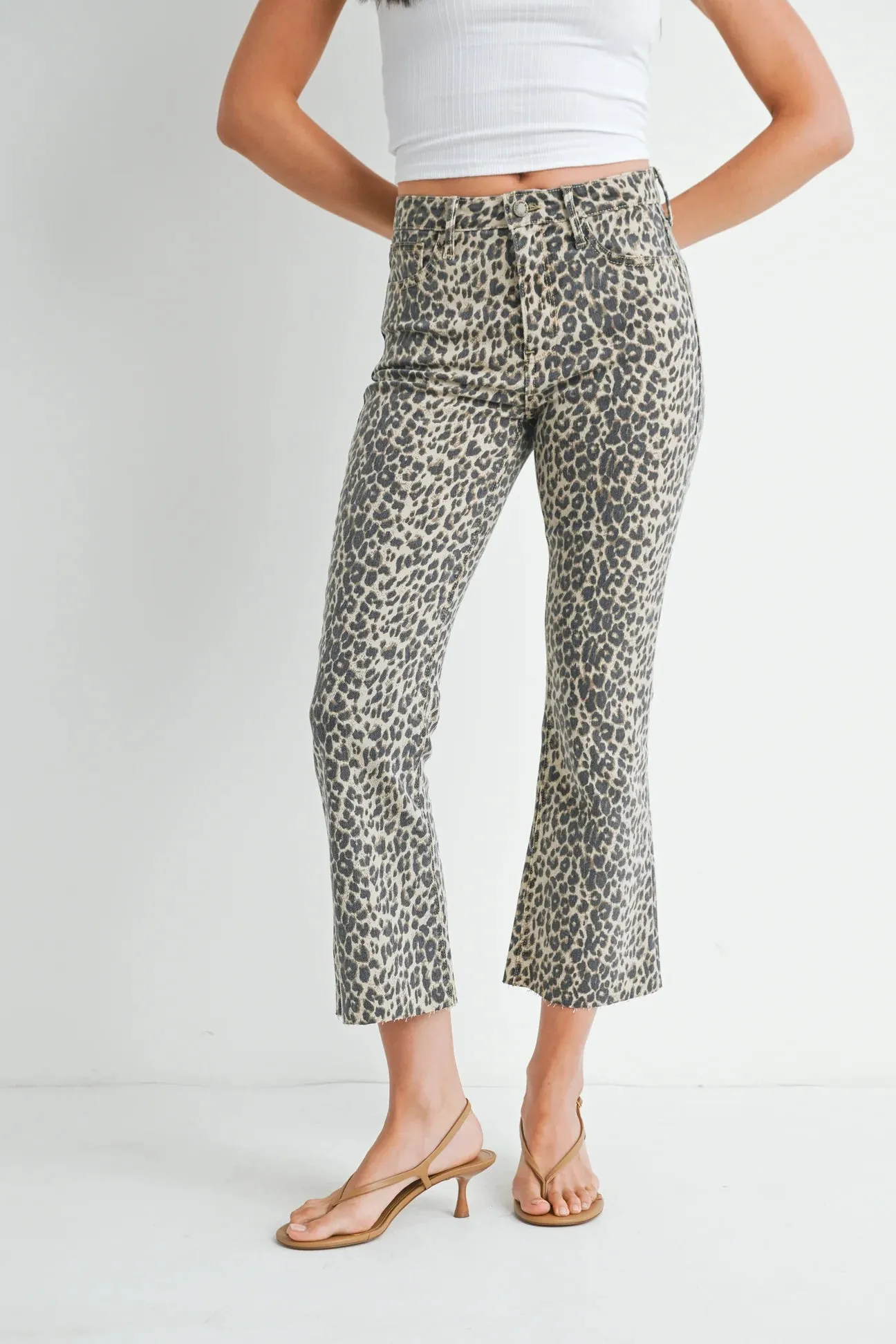 JBD Tonal Crop Flare Jean
