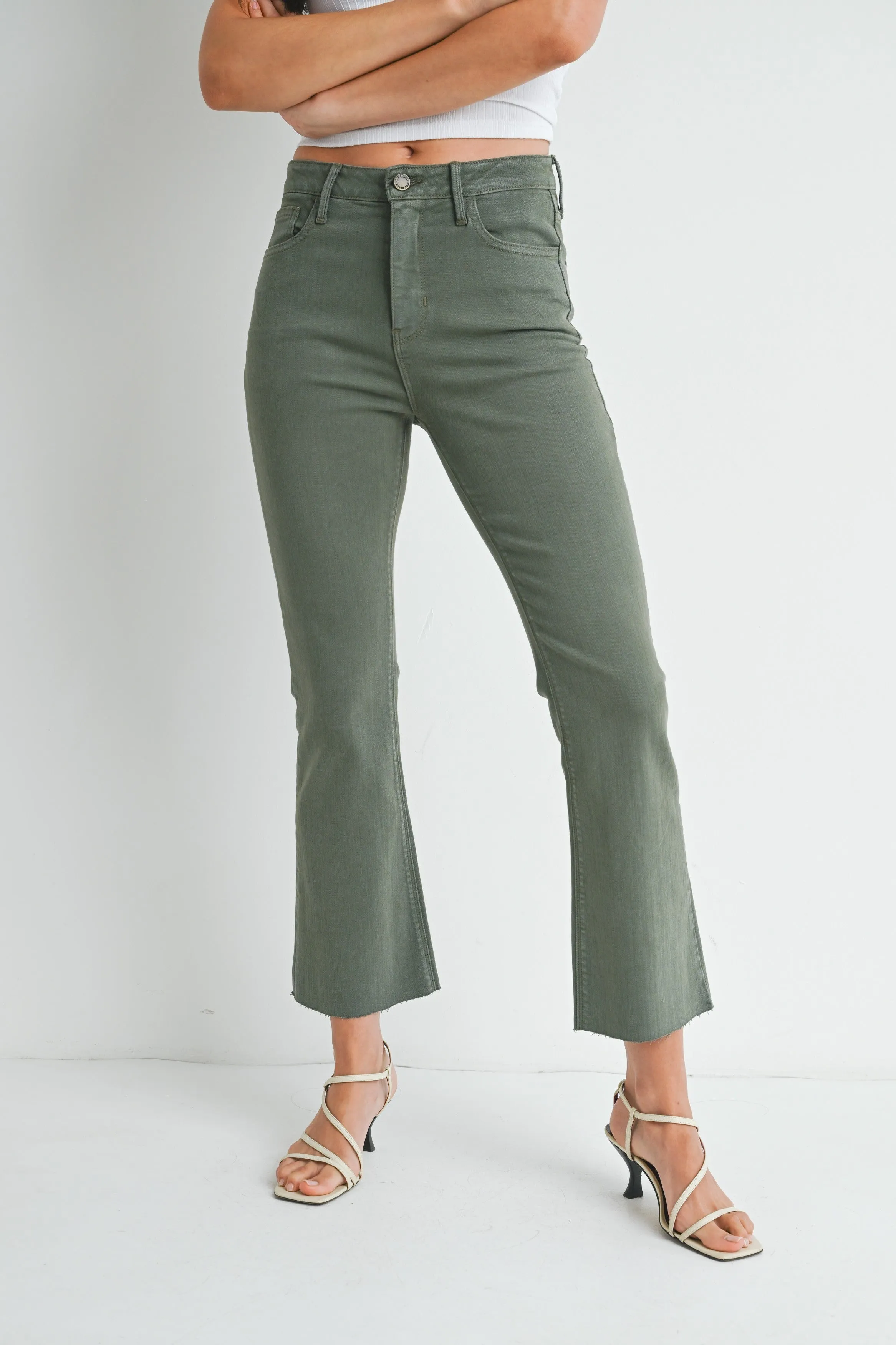 JBD Tonal Crop Flare Jean