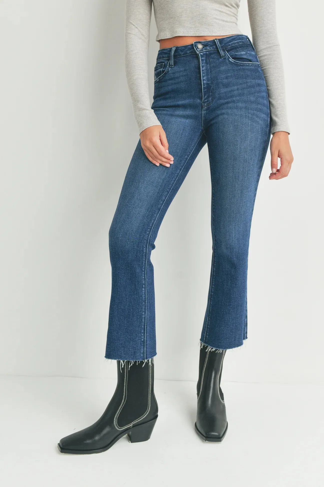 JBD Tonal Crop Flare Jean