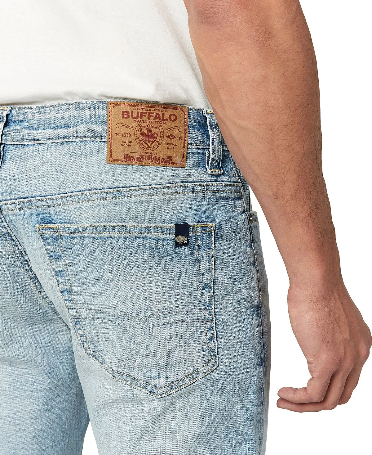 Men's crinkled classic straight jeans Six Six Buffalo David Bitton