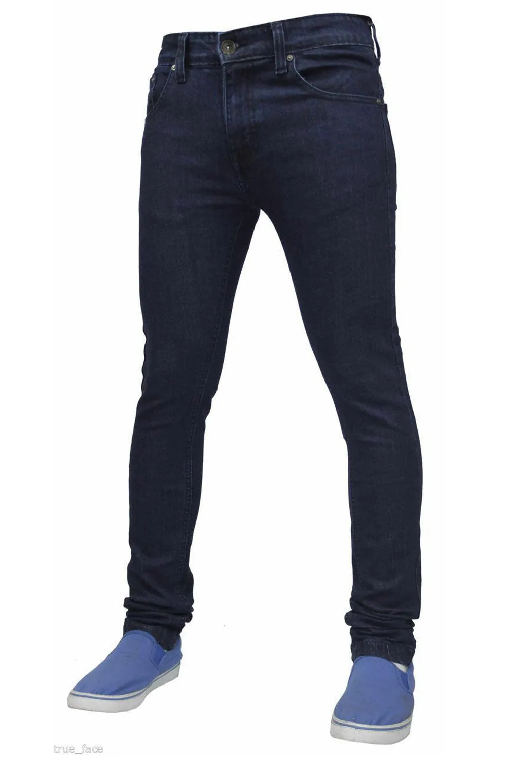 Mens Dark Blue Skinny Jeans - TF021