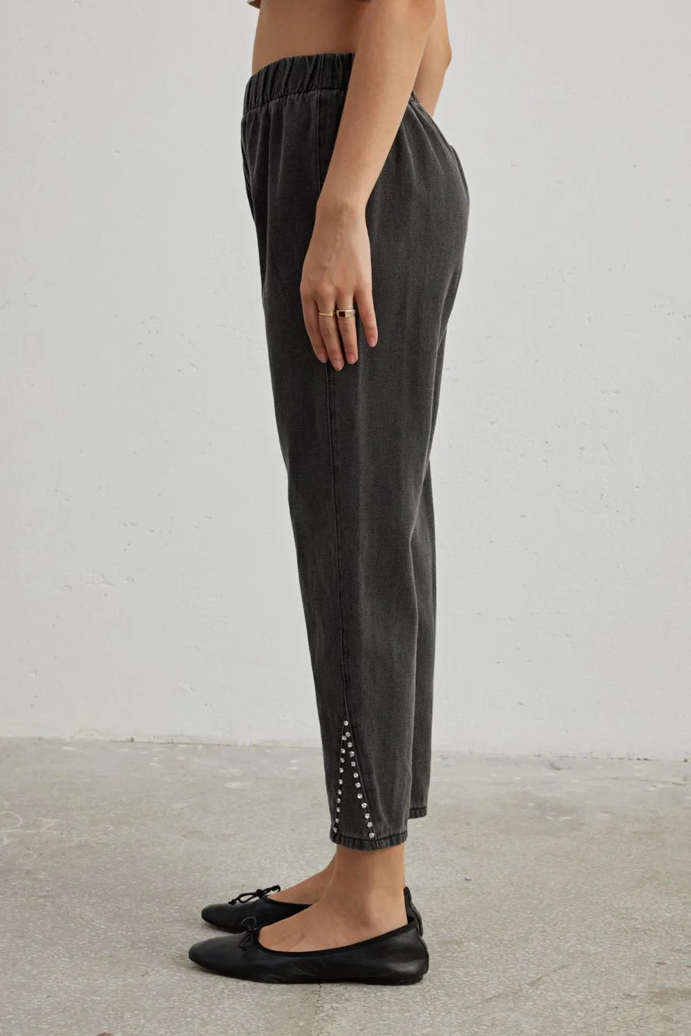 MRW Rhinestone Dtld Jeans Gray