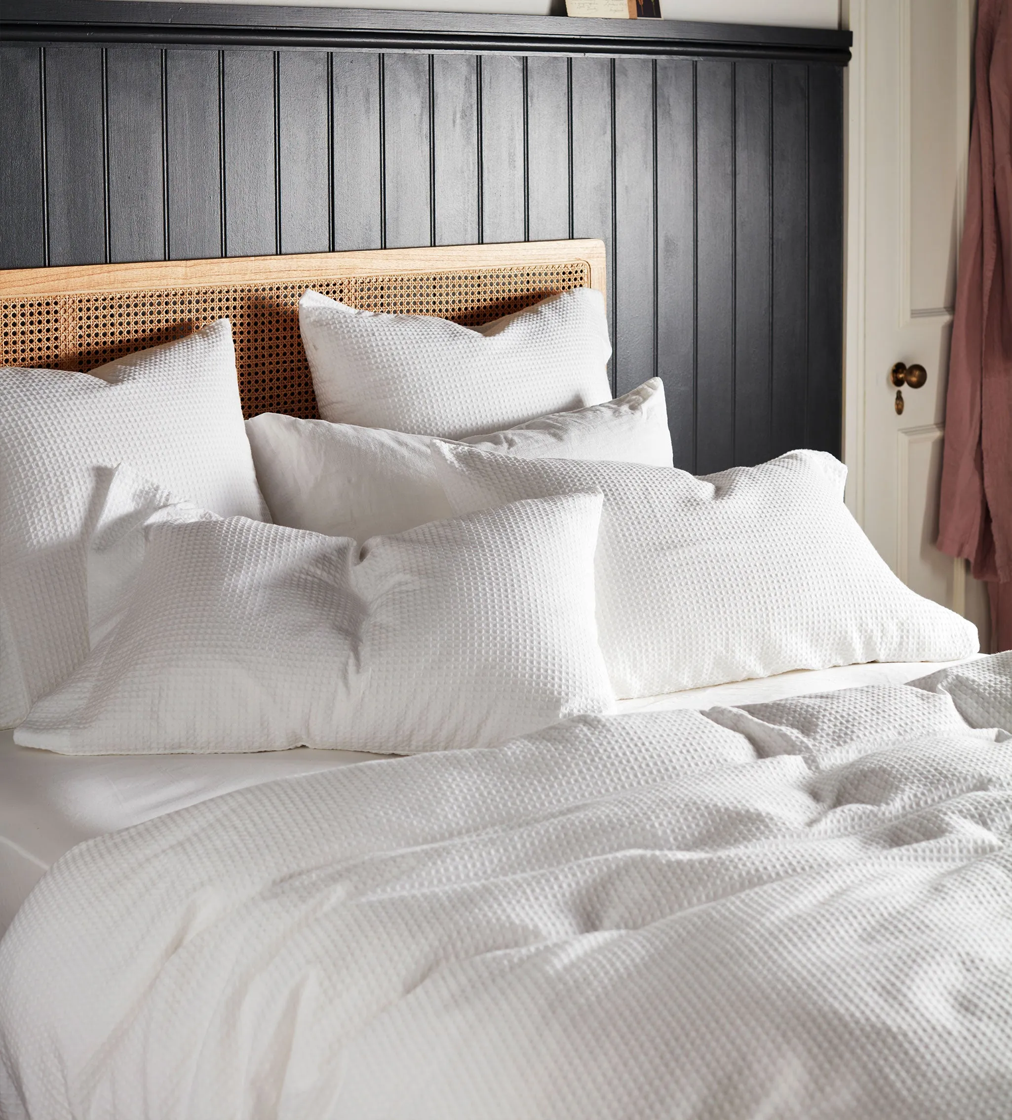 White Waffle 100% Cotton Housewife Pillowcase
